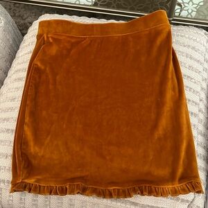Rust colored Velvet Skirt